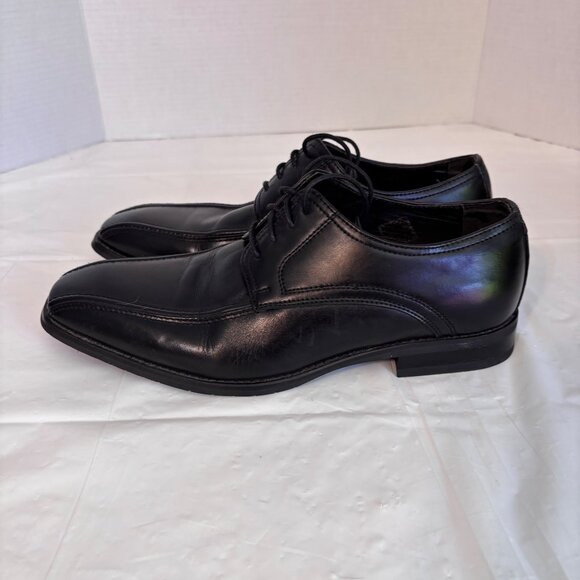 Robert Wayne Men's Black Leather Oxford Lace Up Dress Shoes Size 9.5D Classic - Picture 7 of 8